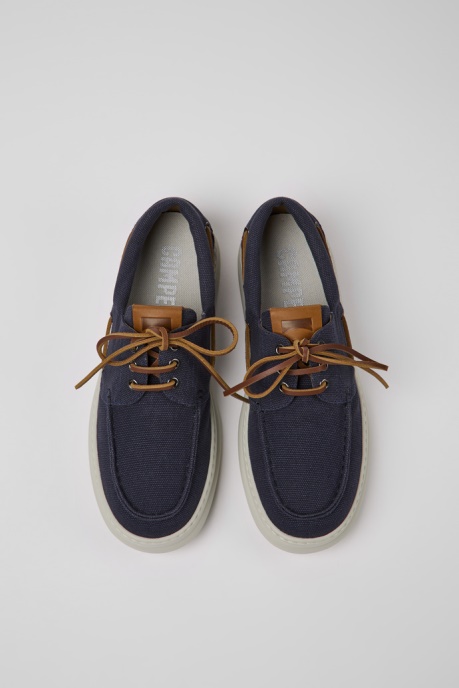 Camper AU Design Runner Blue Recycled Cotton Shoes For Men