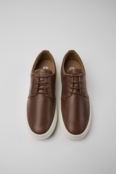 Camper AU Chasis Brown Leather Shoes For Men New Arrivals