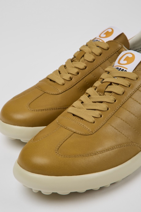 Design Pelotas Xlite Brown And Beige Leather Sneakers For Men Camper AU