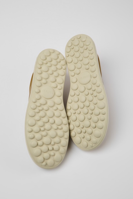 Design Pelotas Xlite Brown And Beige Leather Sneakers For Men Camper AU