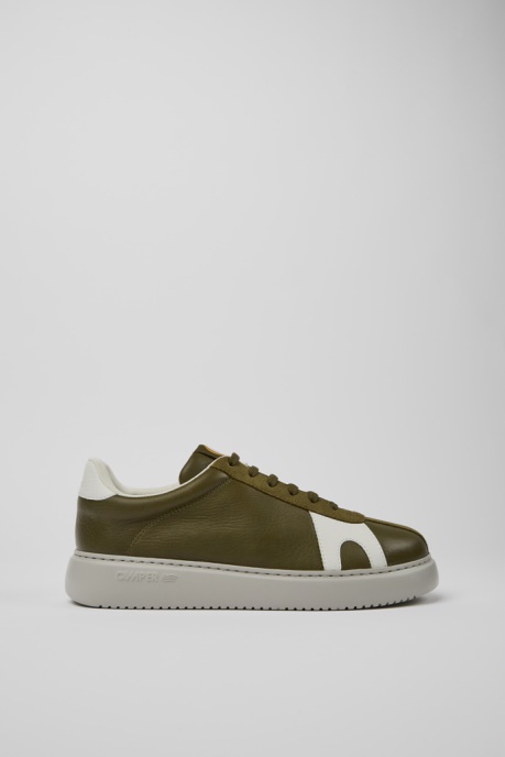 Camper AU Runner K21 Green And White Leather And Suede Sneakers New Arrivals