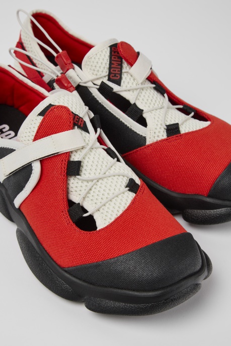 Exclusive Camper AU Karst White Black And Red Textile Shoes For Men