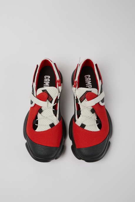 Exclusive Camper AU Karst White Black And Red Textile Shoes For Men