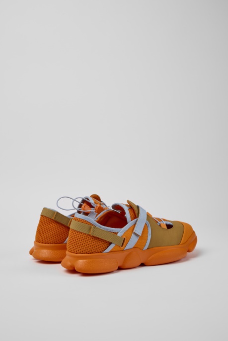 Camper AU Karst Orange And Brown Textile Shoes For Men New Arrivals