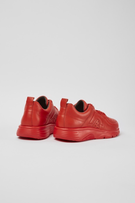 Camper AU Drift Red Leather Sneakers For Men New Arrivals
