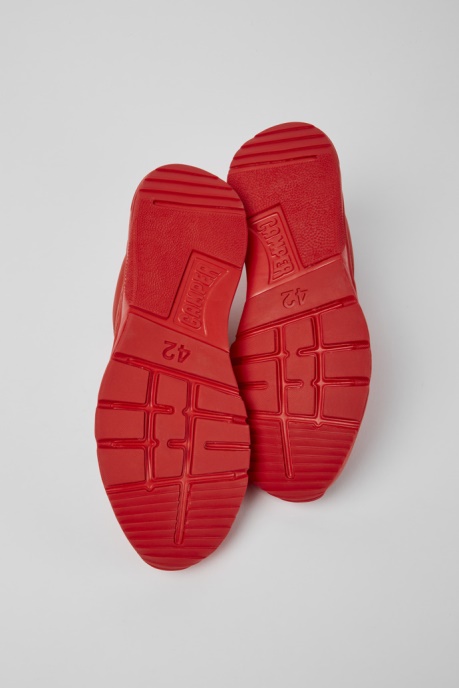 Camper AU Drift Red Leather Sneakers For Men New Arrivals