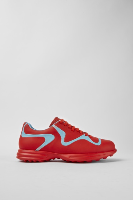 Twins Red And Turquoise Leather Lace-Up Sneakers Exclusive Camper AU