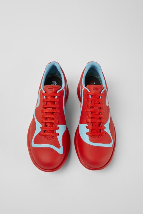 Twins Red And Turquoise Leather Lace-Up Sneakers Exclusive Camper AU