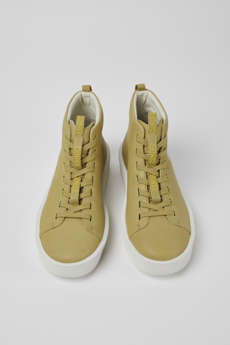 Courb Beige Leather Ankle Boots For Men Camper AU New Arrivals