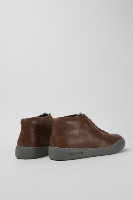 Peu Touring Brown Leather Men's Sneakers Exclusive Camper AU