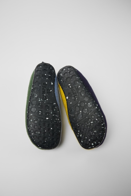 Twins Green Blue And Gray Wool Slippers For Men Camper AU New Arrivals
