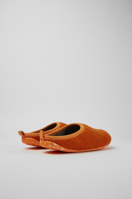 Camper AU Design Wabi Orange Wool And Viscose Slippers For Men