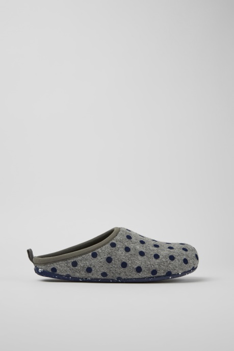 Exclusive Camper AU Wabi Gray And Blue Wool Slippers For Men