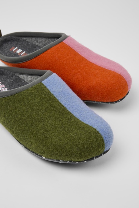 Design Twins Multicolored Wool Men's Slippers Camper AU
