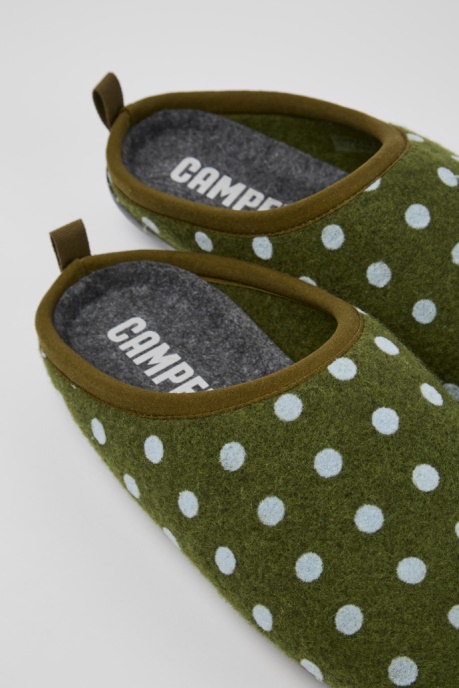 Camper AU Wabi Green And Blue Wool Men's Slippers New Arrivals