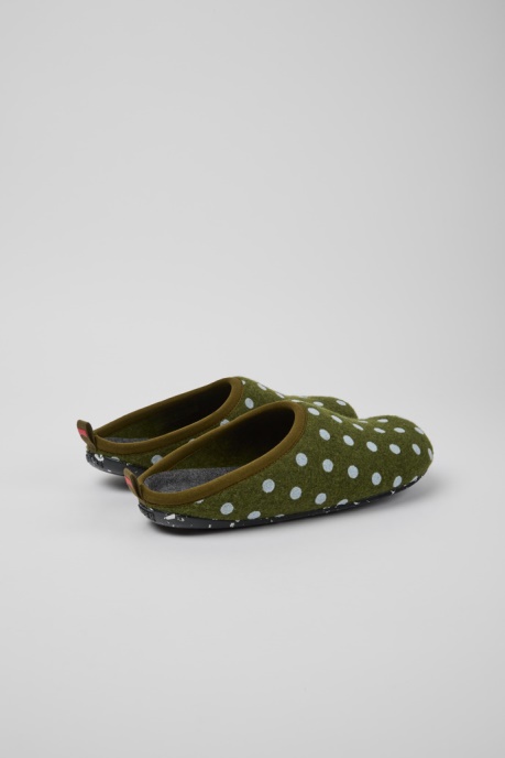 Camper AU Wabi Green And Blue Wool Men's Slippers New Arrivals