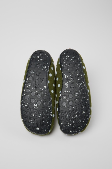Camper AU Wabi Green And Blue Wool Men's Slippers New Arrivals