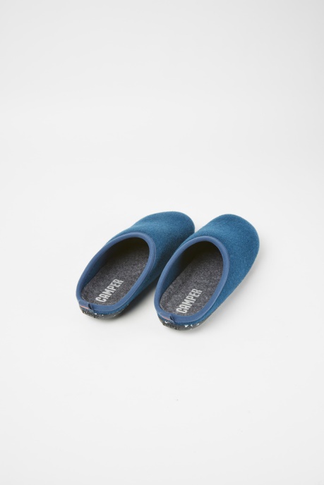 Wabi Blue Wool Men's Slippers Exclusive Camper AU