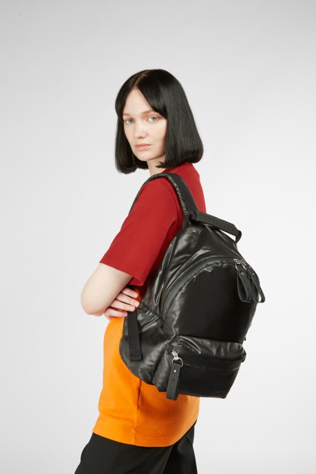 Design Ado Black Recycled Nylon Backpack Camper AU