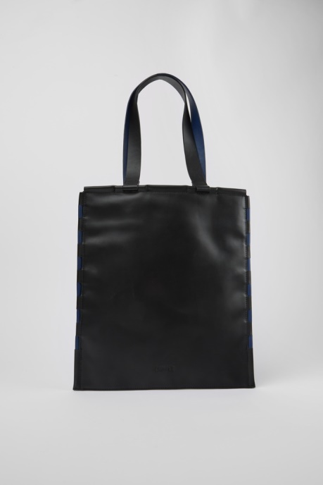 Tie Bags Blue And Black Flat Tote Bag Camper AU New Arrivals