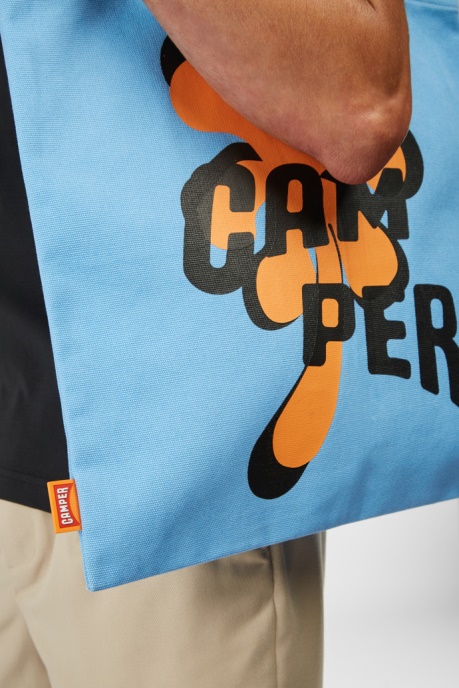 Design Conmigo Blue Orange And Black Tote Bag Camper AU