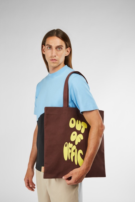 Exclusive Camper AU Conmigo Burgundy And Yellow Tote Bag