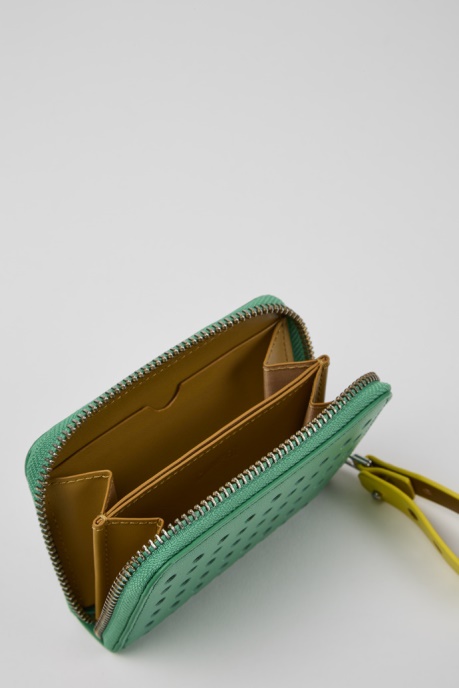 Mosa Green And Yellow Small Leather Wallet Camper AU New Arrivals
