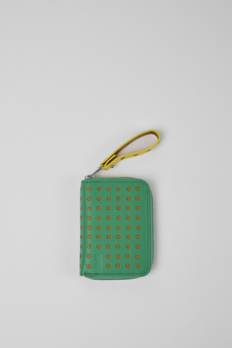 Mosa Green And Yellow Small Leather Wallet Camper AU New Arrivals