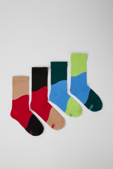 Odd Socks Pack Four Pair Pack Of Long Multicolored Socks Exclusive Camper AU