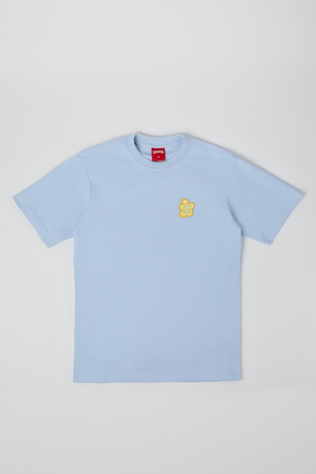 Camper AU T-Shirt Blue Organic Cotton T-Shirt New Arrivals