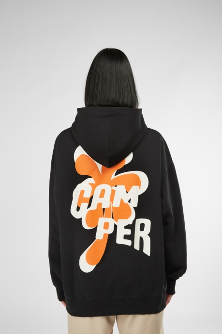 Hoodie Black And Orange Printed Unisex Hoodie Camper AU New Arrivals