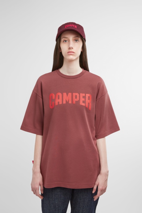 T-Shirt Burgundy T-Shirt With Camper AU Logo