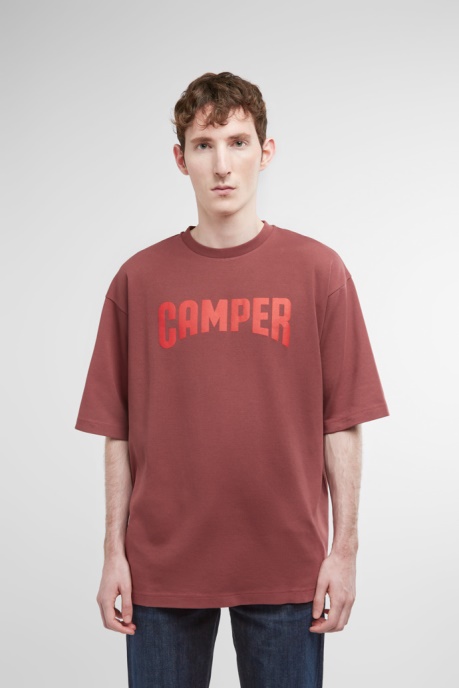 T-Shirt Burgundy T-Shirt With Camper AU Logo