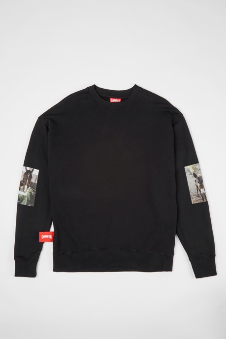 Sweatshirt Black Sweatshirt With Donkey Print Camper AU New Arrivals