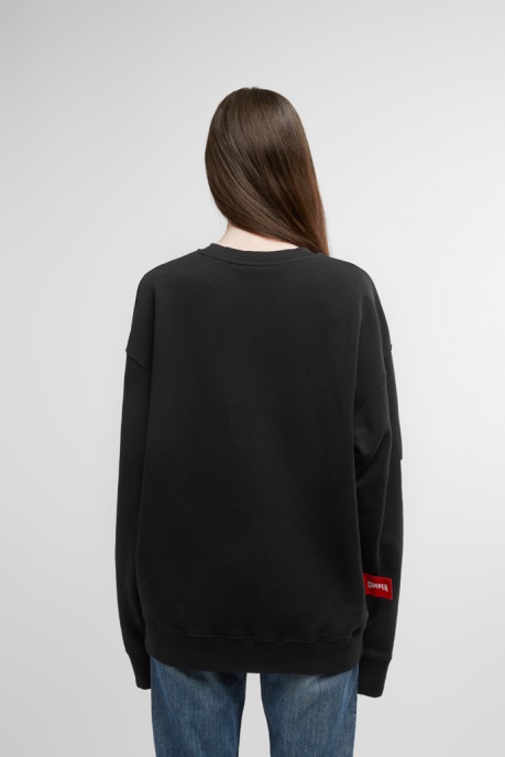 Sweatshirt Black Sweatshirt With Donkey Print Camper AU New Arrivals