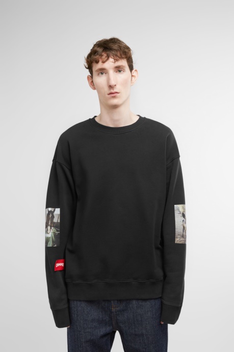 Sweatshirt Black Sweatshirt With Donkey Print Camper AU New Arrivals