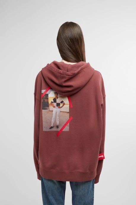 Hoodie Burgundy Hoodie With Harness Driver Print Exclusive Camper AU