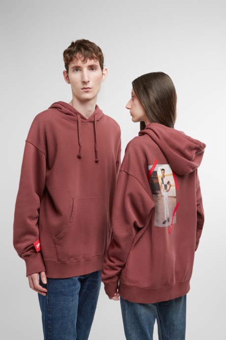 Hoodie Burgundy Hoodie With Harness Driver Print Exclusive Camper AU