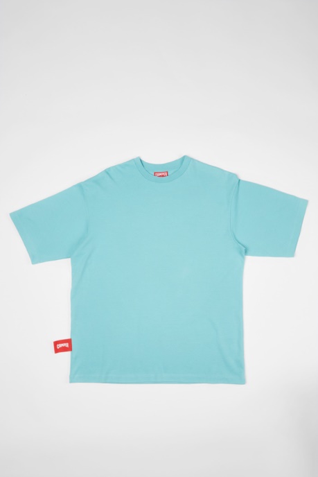 T-Shirt Light Blue T-Shirt With Donkey Print Camper AU New Arrivals