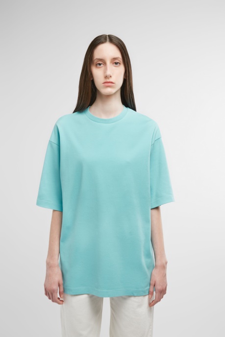 T-Shirt Light Blue T-Shirt With Donkey Print Camper AU New Arrivals