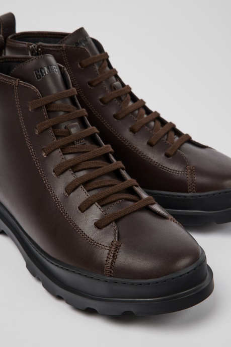 Brutus Dark Brown Leather Ankle Boots For Men Exclusive Camper AU