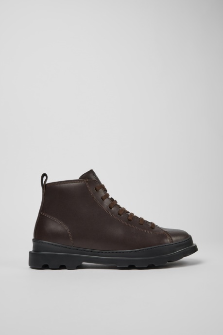 Brutus Dark Brown Leather Ankle Boots For Men Exclusive Camper AU