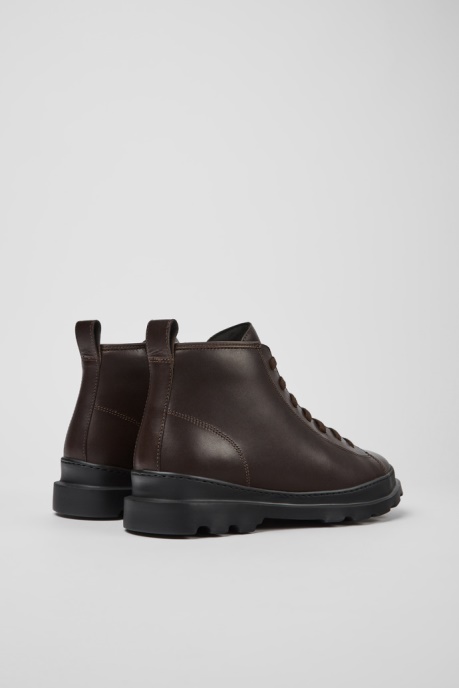 Brutus Dark Brown Leather Ankle Boots For Men Exclusive Camper AU