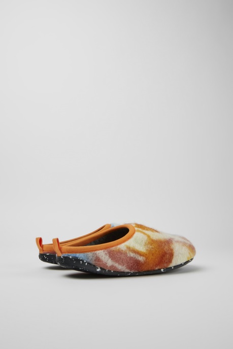 Wabi Orange And Blue Recycled Wool Slippers For Men Exclusive Camper AU