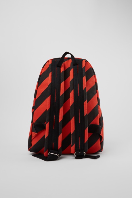 Exclusive Camper AU Ado Large Black And Red Recycled Cotton Backpack