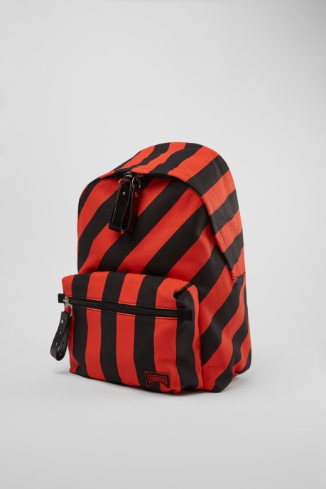 Exclusive Camper AU Ado Large Black And Red Recycled Cotton Backpack