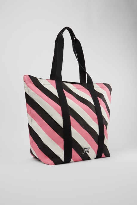 Ado Black Pink And White Recycled Cotton Tote Bag Exclusive Camper AU