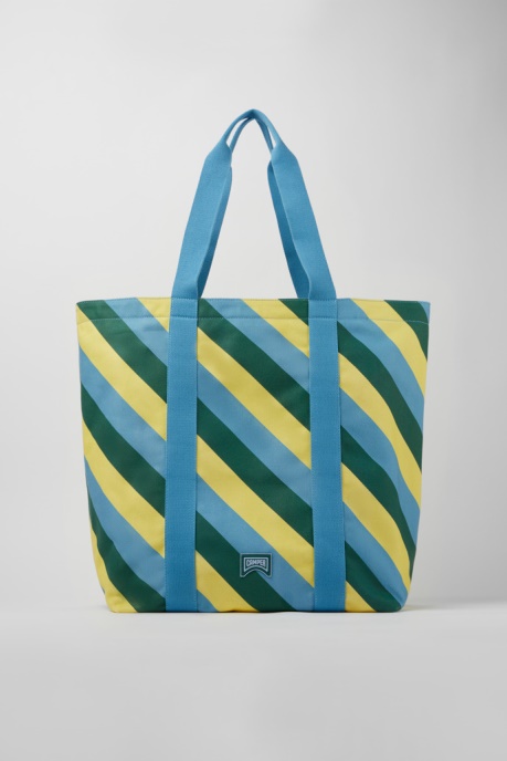 Camper AU Ado Yellow Blue And Green Recycled Cotton Tote Bag New Arrivals