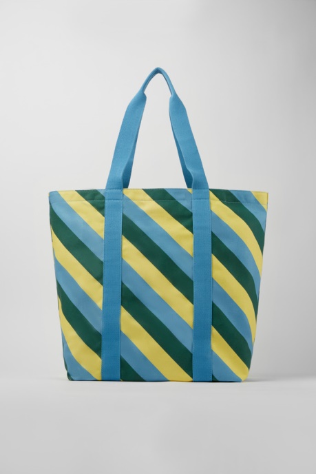 Camper AU Ado Yellow Blue And Green Recycled Cotton Tote Bag New Arrivals