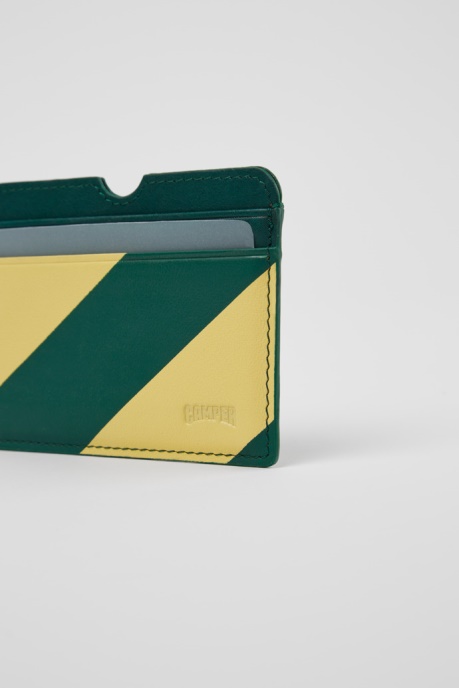 Mosa Green And Yellow Leather Card Case Exclusive Camper AU